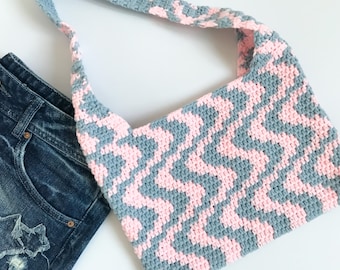 Crochet Handbag for Women, Crochet Market Bag, Shoulder Bag, Birthday Gift.