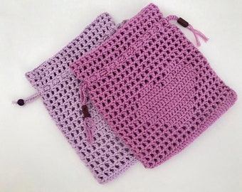 Mini Makeup Bag, Crochet Cute Pouch, Crochet Net Bag, Women Toiletry Bag.