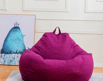 Unfilled bean bag | Etsy Large Light Purple Bean Bag Chair Cover