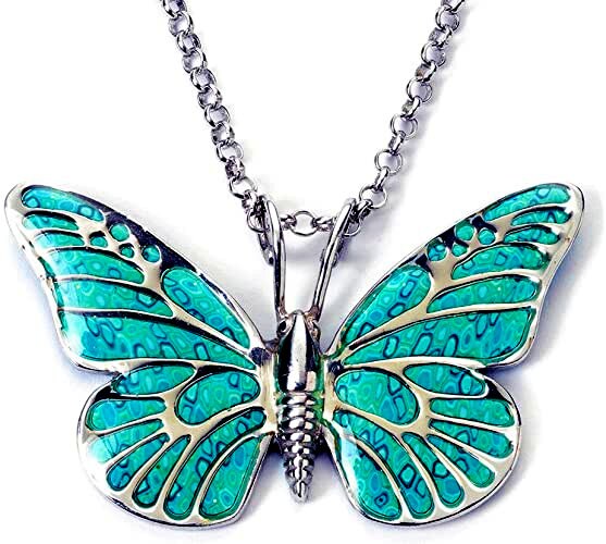 925 Sterling Silver Large Butterfly Necklace for Women Etsy