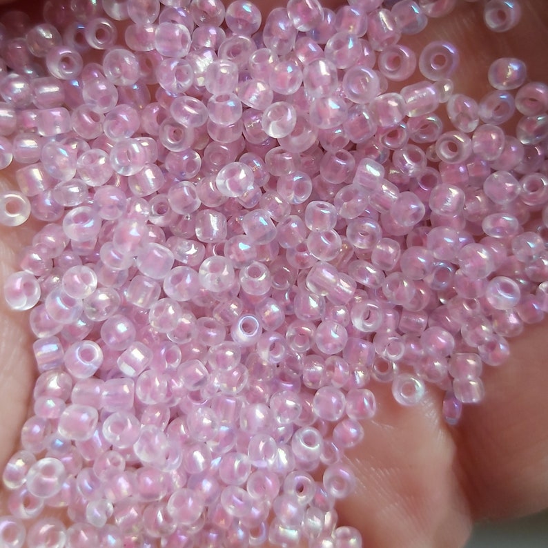 30g Pink Glass Seed Beads size 80 For Jewellery Making and Craft