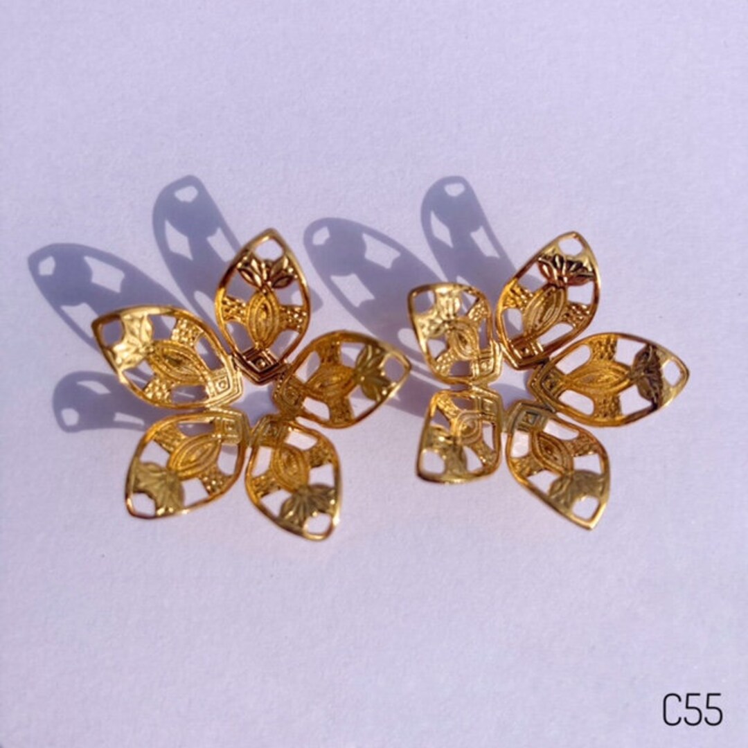 WANDIC Lot De 4 Breloques Ovales En Forme De Bouquet Avec Strass Pour 2 Photos