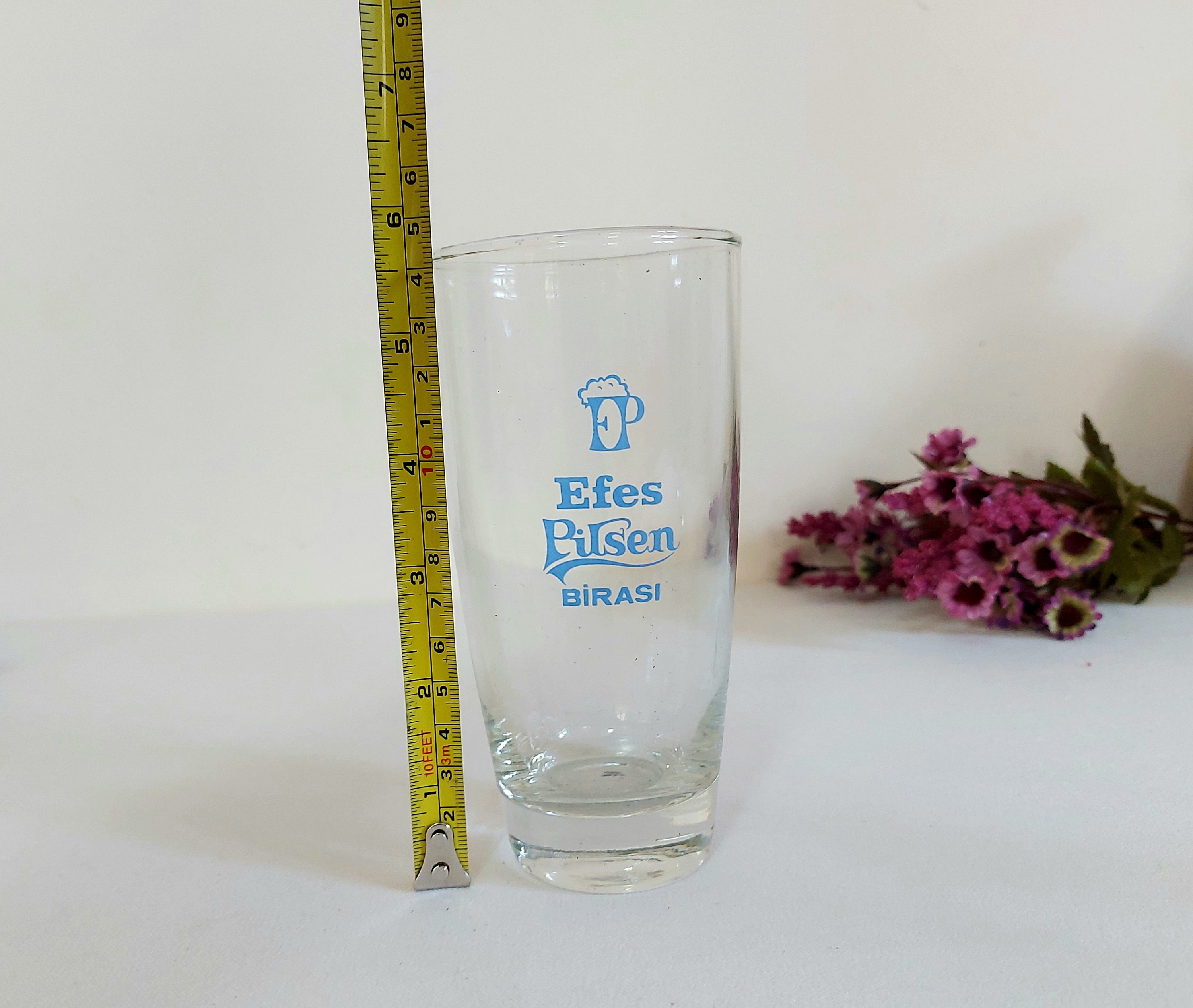 Vintage Efes Beer Glass Turkish Efes Old Logo Tall Beer Glass Etsy