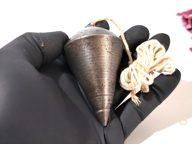 Vintage Plumb Cast Iron Plumb Bob With String Vertical Level Etsy