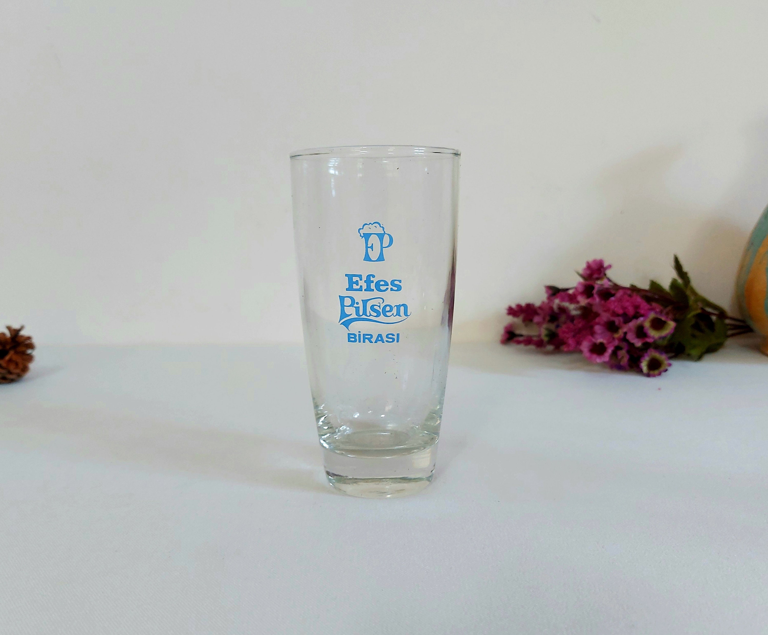 Vintage Efes Beer Glass Turkish Efes Old Logo Tall Beer Glass Etsy