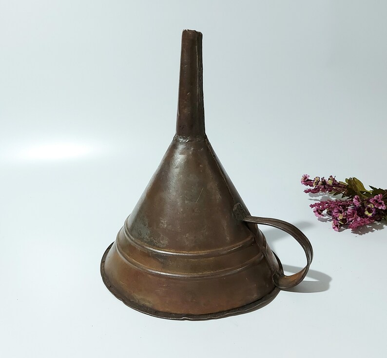 Vintage Tin Funnel Huge Size Metal Funnel Oil Change Funnel Etsy