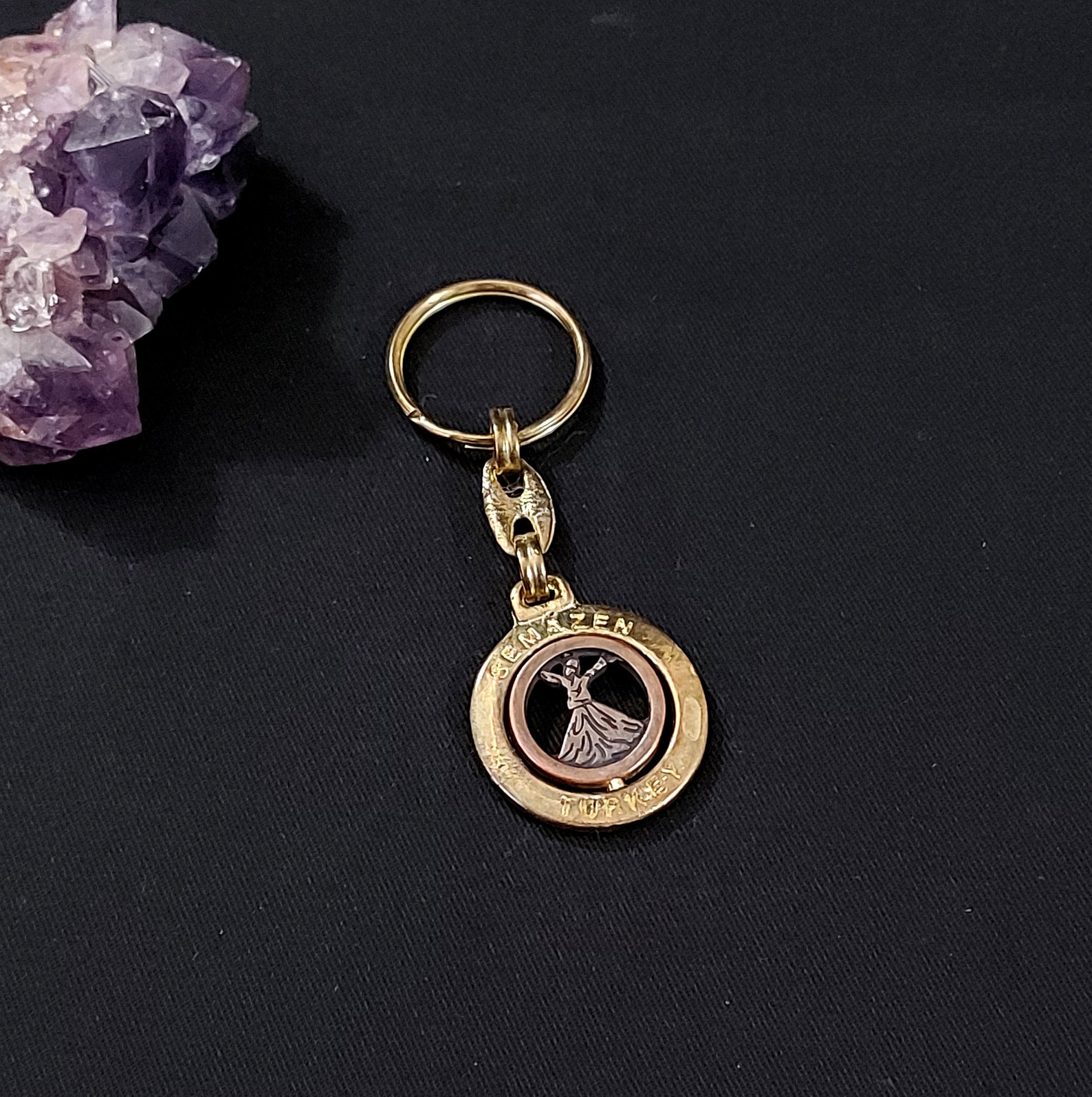 Vintage Whirling Dervish Metal Key Chain Mevlana Rumi Etsy