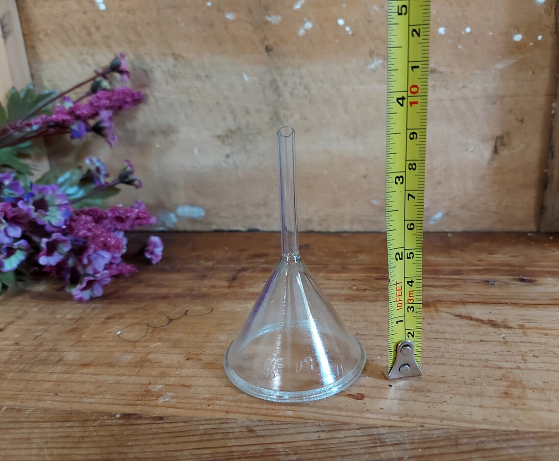Vintage Glass Funnel Miniature Glass Cologne Funnel Round Etsy