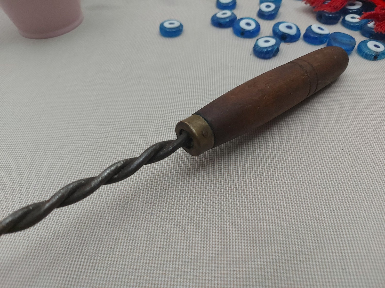 Vintage Kitchen Press Wooden Handle Metal Potato Press Etsy