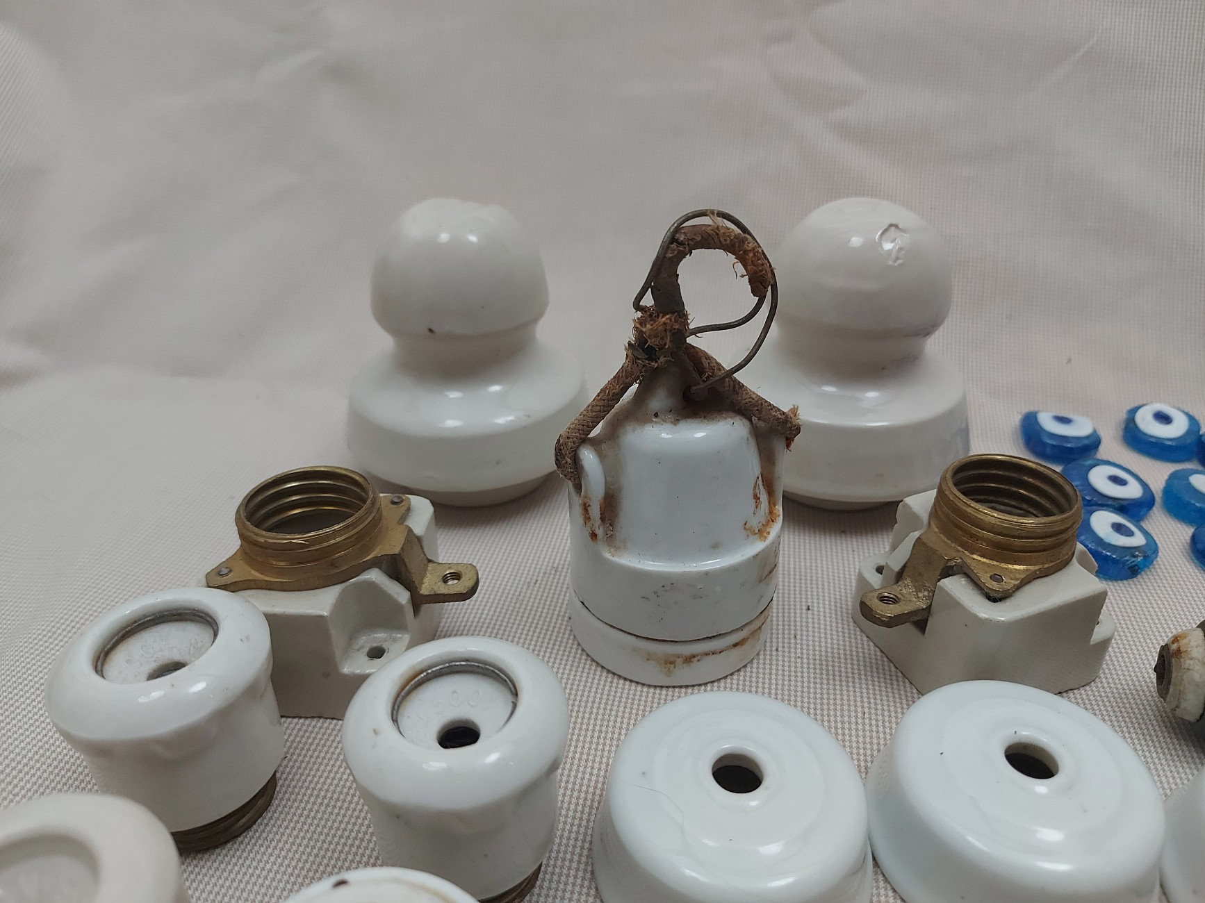 Vintage Porcelain Electric Insulators LOT Electrical White Etsy