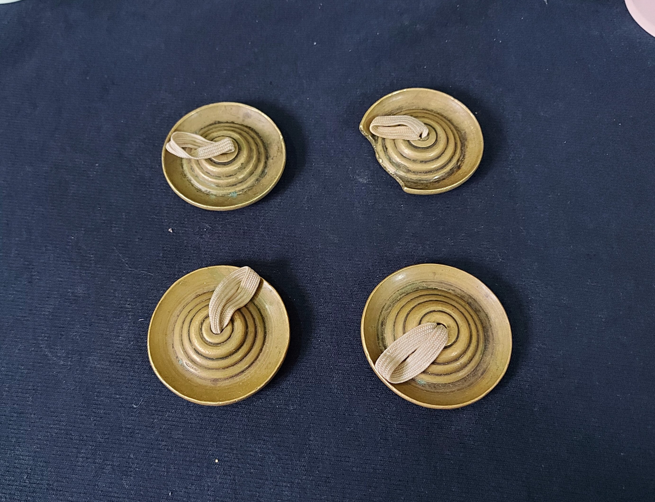 Finger Cymbals Vintage Brass Bronze 4 PCS Pairs Belly Etsy