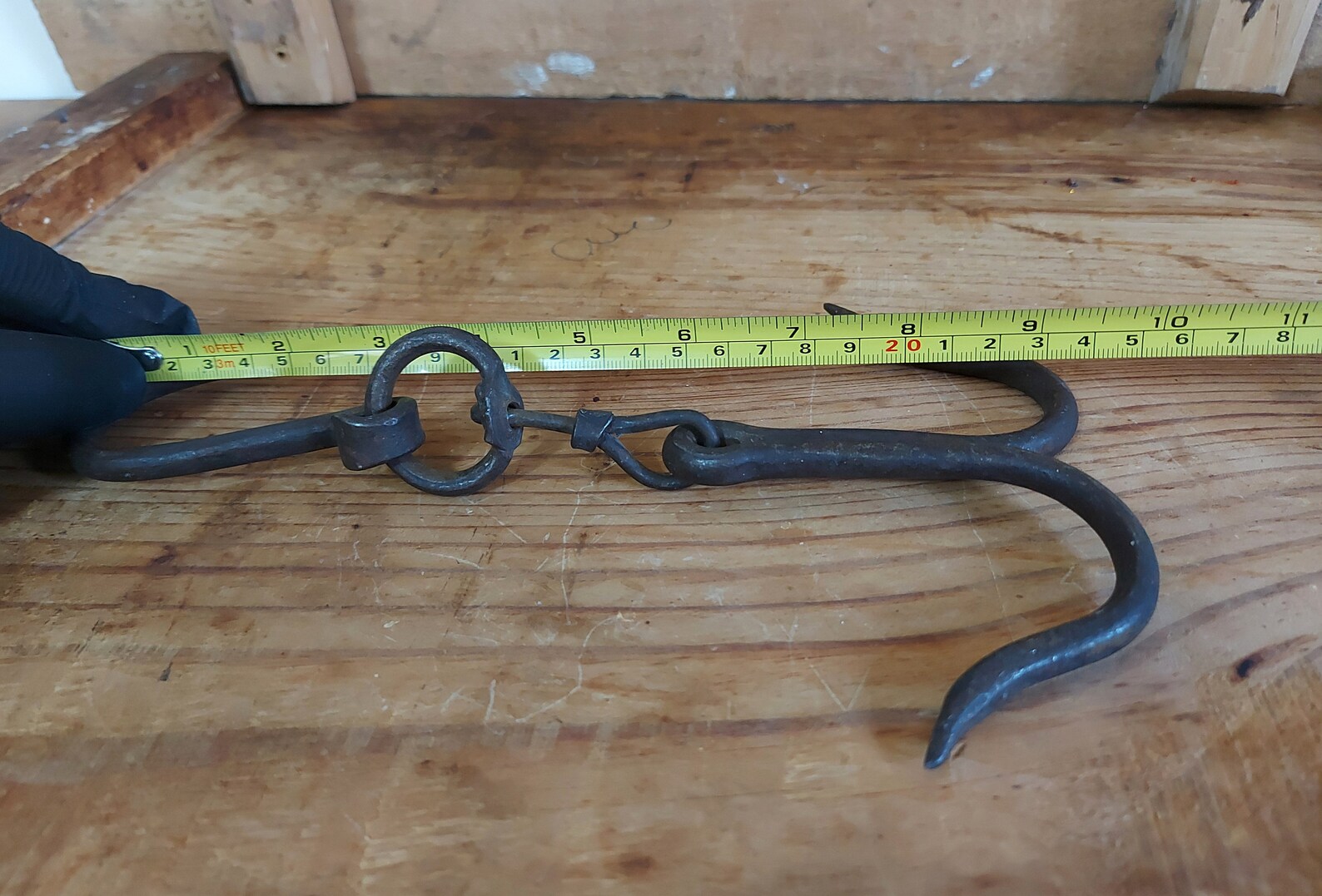 Antique primitive double hook hanger Old butcher meat hook Etsy