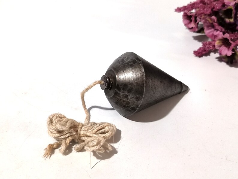 Vintage Plumb Cast Iron Plumb Bob With String Vertical Level Etsy