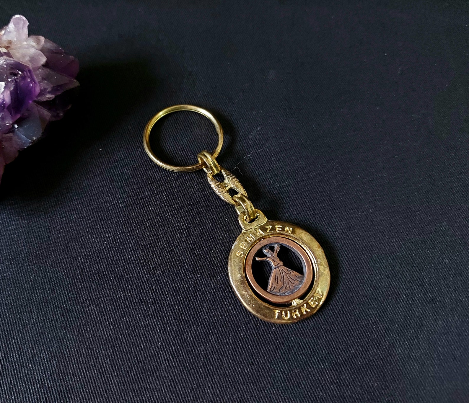 Vintage Whirling Dervish Metal Key Chain Mevlana Rumi Etsy