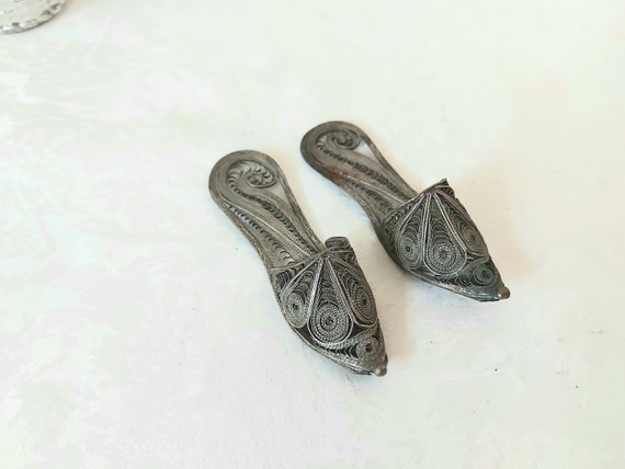 Vintage Handmade Filigree Clogs, Turkish Bath Sand