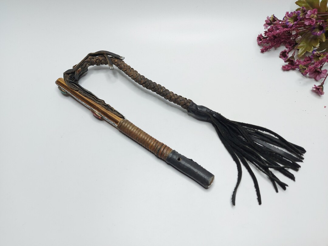 Antique Horse Whip Metal Ornament & Leather Horse Whip Etsy