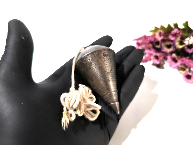 Vintage Plumb Cast Iron Plumb Bob With String Vertical Level Etsy