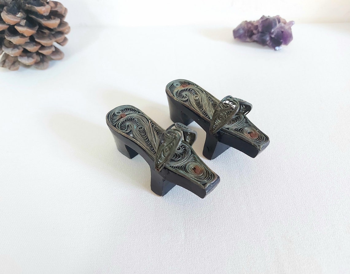 Vintage Filigree Clogs Turkish Bath Sandlas Clogs Turkish Etsy