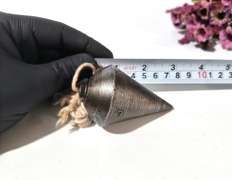 Vintage Plumb Cast Iron Plumb Bob With String Vertical Level Etsy