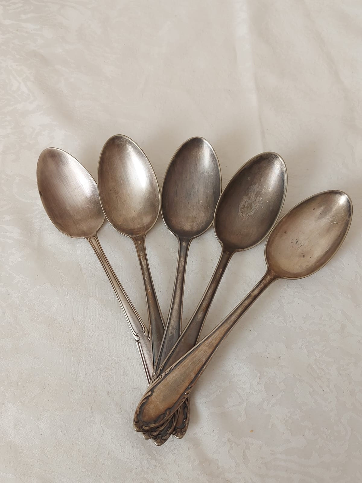 Vintage plateado cuchara LOT de 5 cucharas de comedor | Etsy