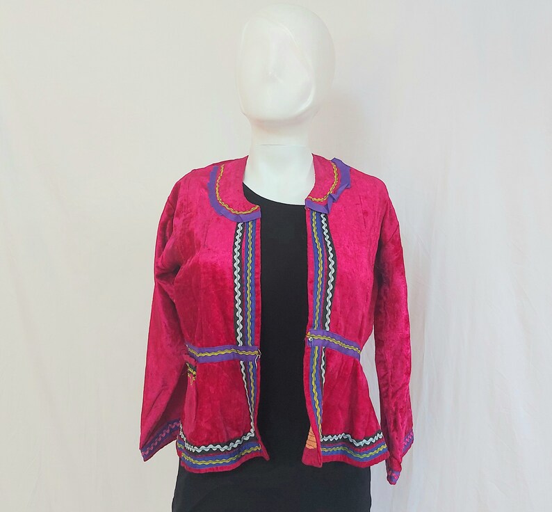 Antique Ottoman Velvet Jacket Embroidery Women Vest Turkish | Etsy