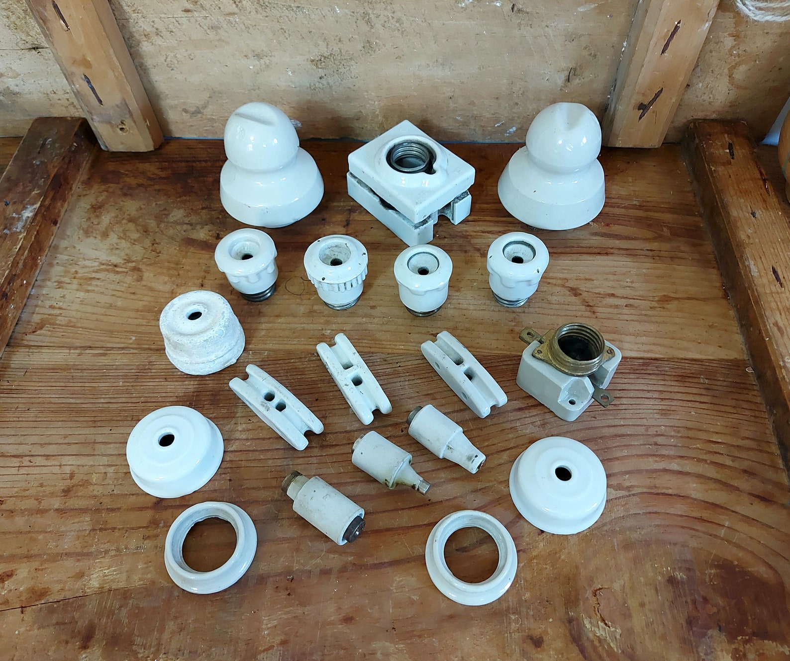 Vintage Porcelain Electric Insulators Collectibles Electrical Etsy
