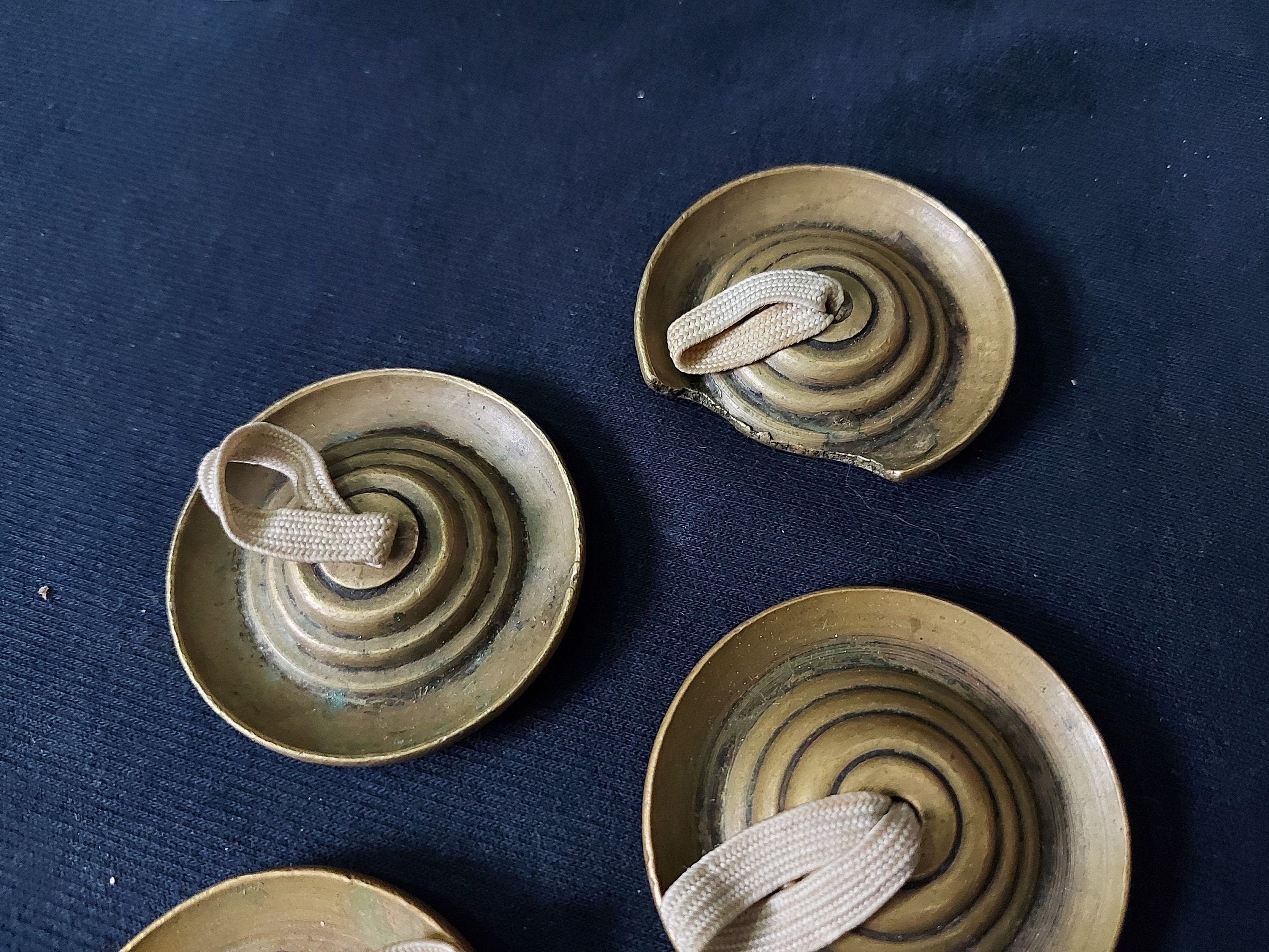 Finger Cymbals Vintage Brass Bronze 4 PCS Pairs Belly Etsy