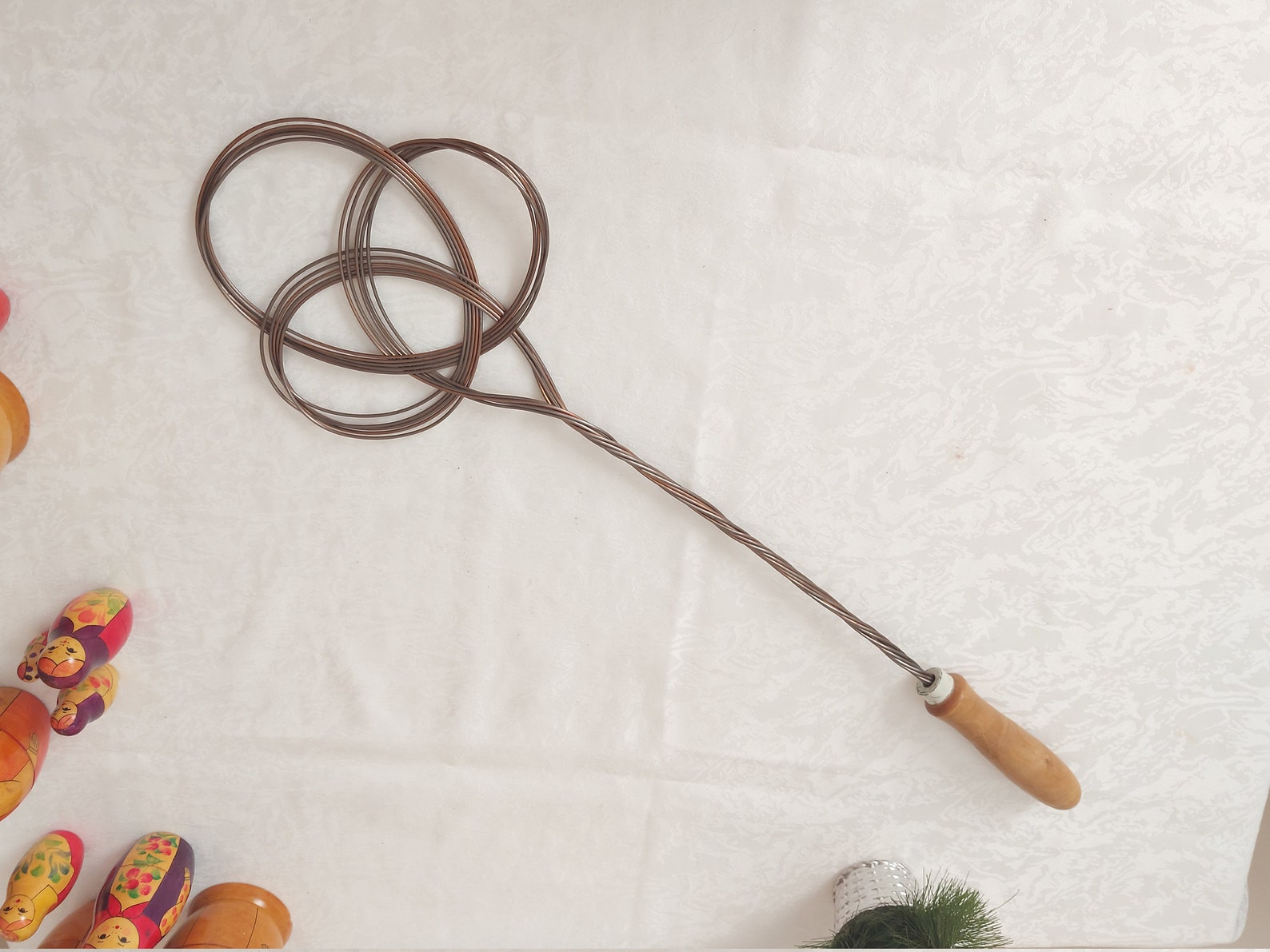 Vintage Rug & Carpet Beater Wooden Handle Wire Tapestry Etsy