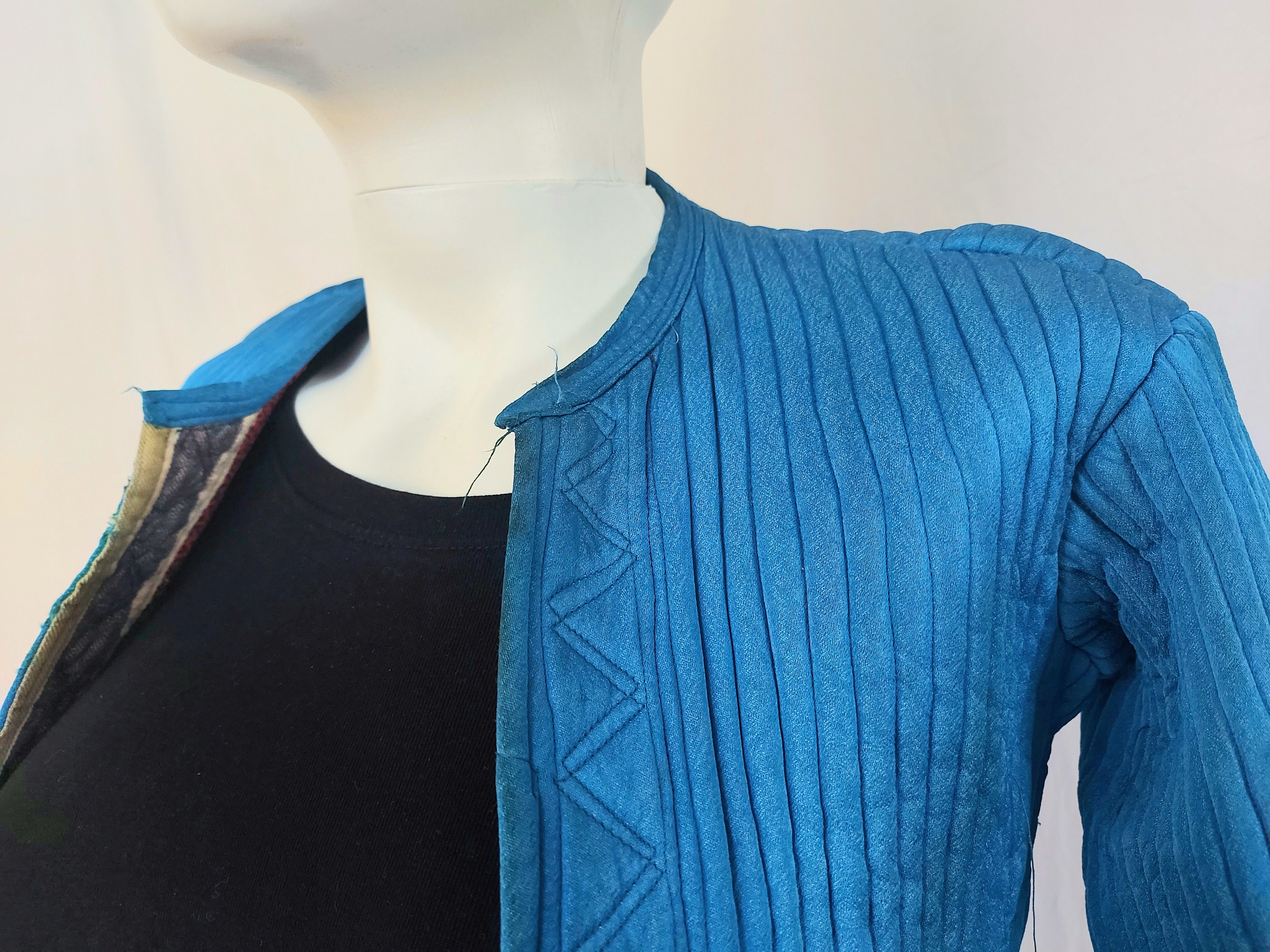 Antique Ottoman Design Jacket Blue Women Vest Traditional | Etsy