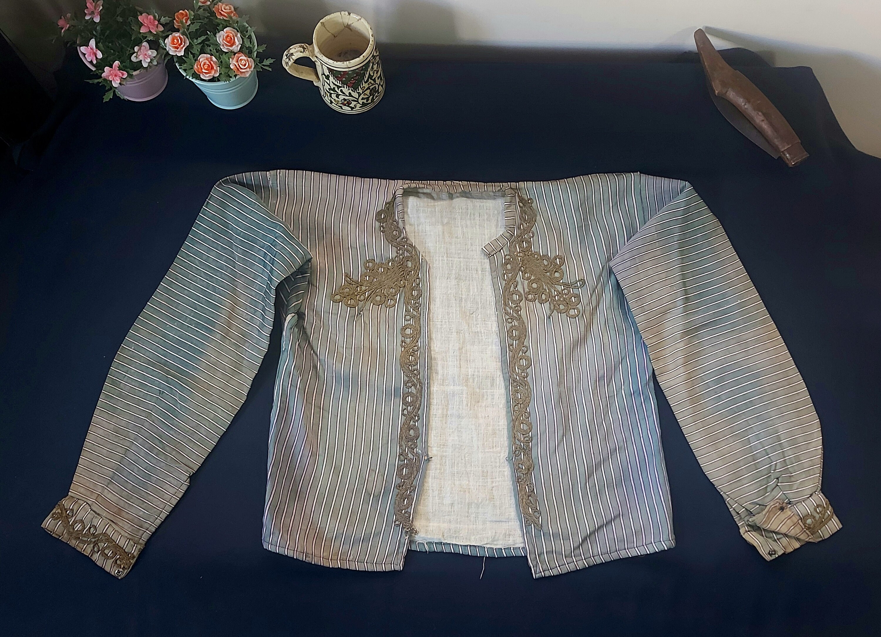 Antique Ottoman Jacket Embroidery Vest Turkish Metallic Etsy