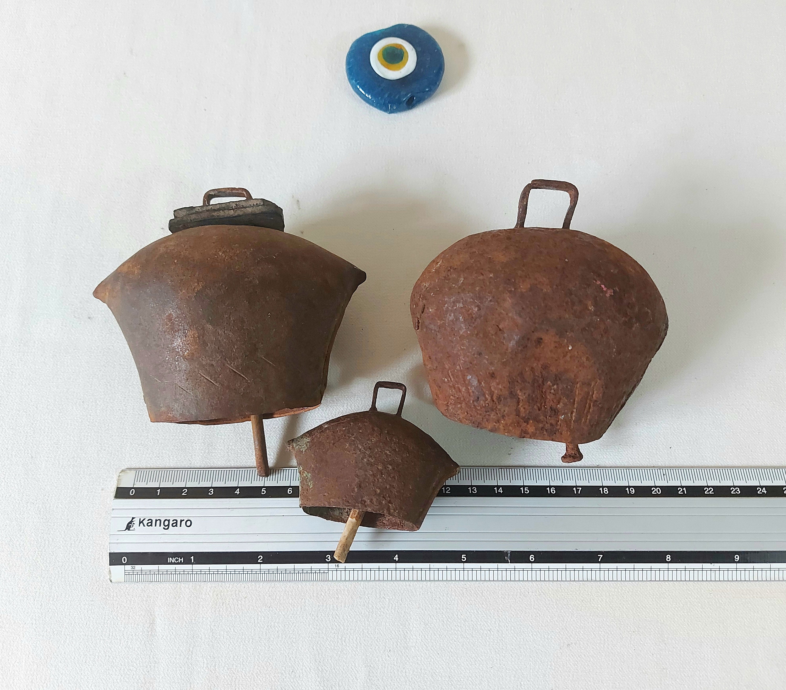 Antique Sheep Bell Primitive rusty bell Lot of 3 Goat Cow Etsy