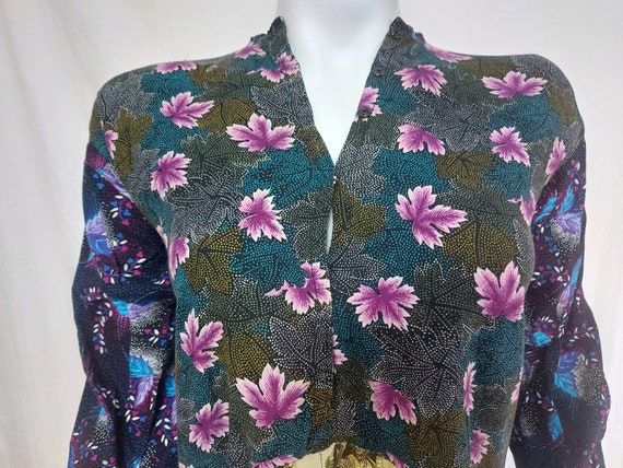 Vintage shiny speckle Long dress Flower Pattern Lady Cloth | Etsy