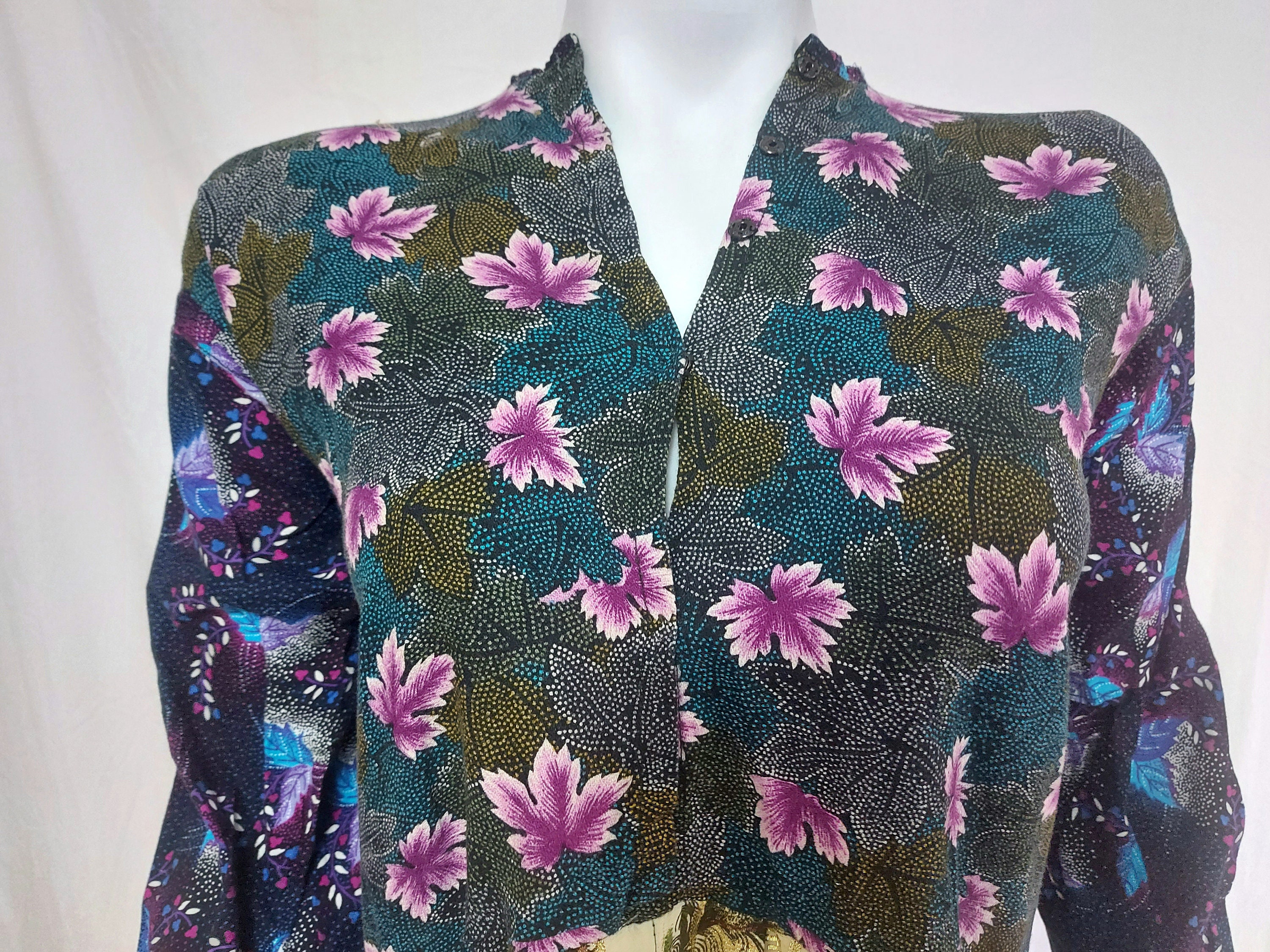 Vintage Shiny Speckle Long Dress Flower Pattern Lady Cloth - Etsy