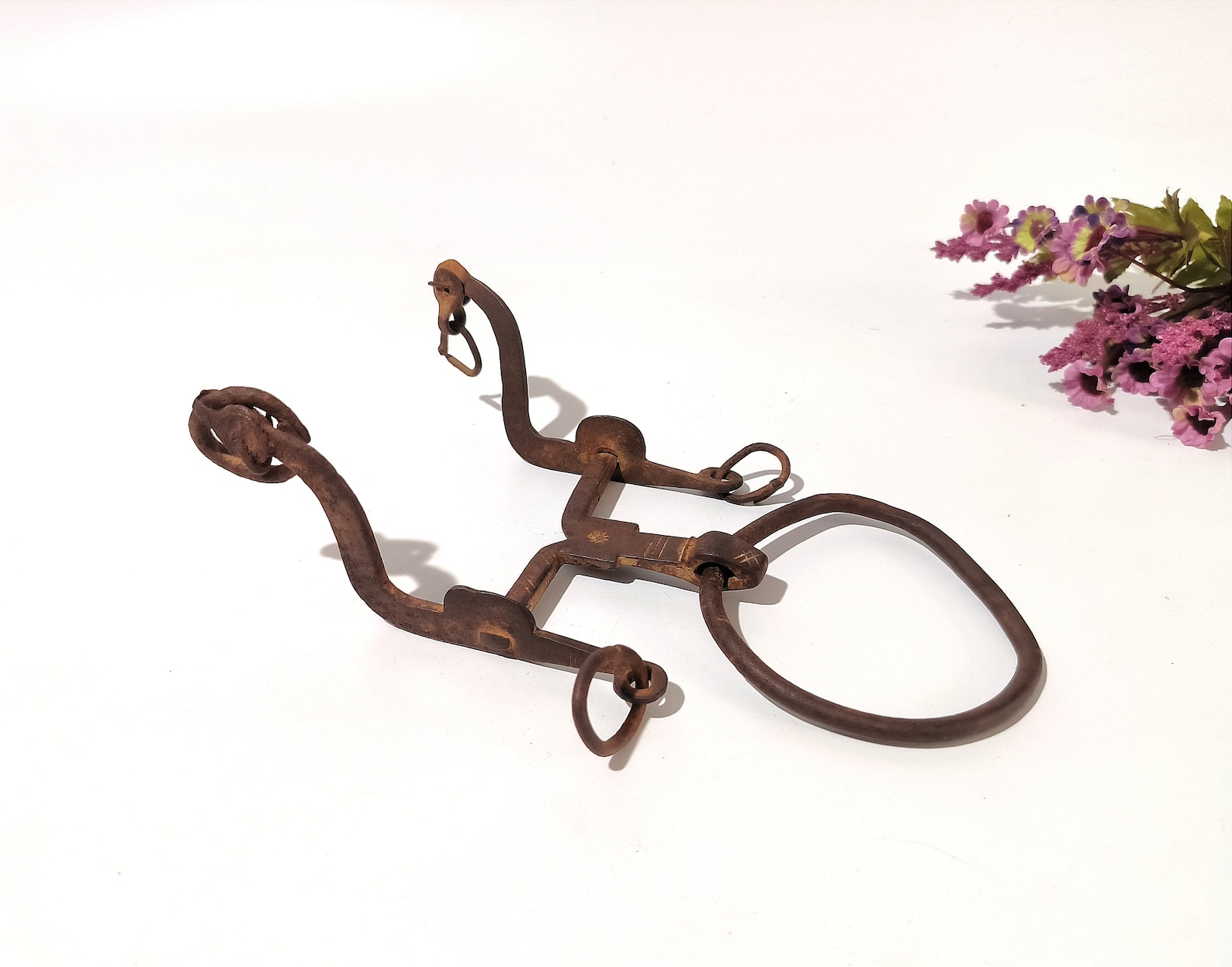 Antique Horse Bit W Stamped Hand Design Horse Bit Gag Etsy