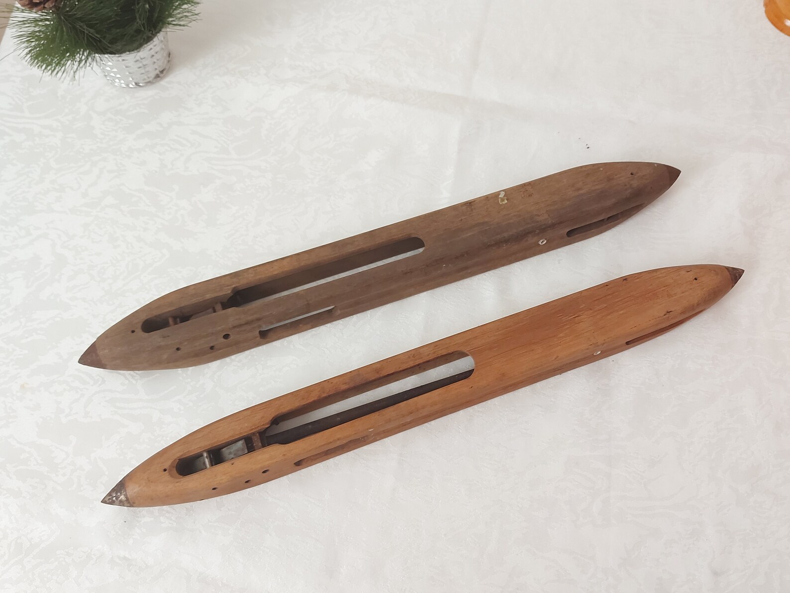 Antique Handmade Wooden Loom Shuttle for weaving Fly Shuttle Etsy