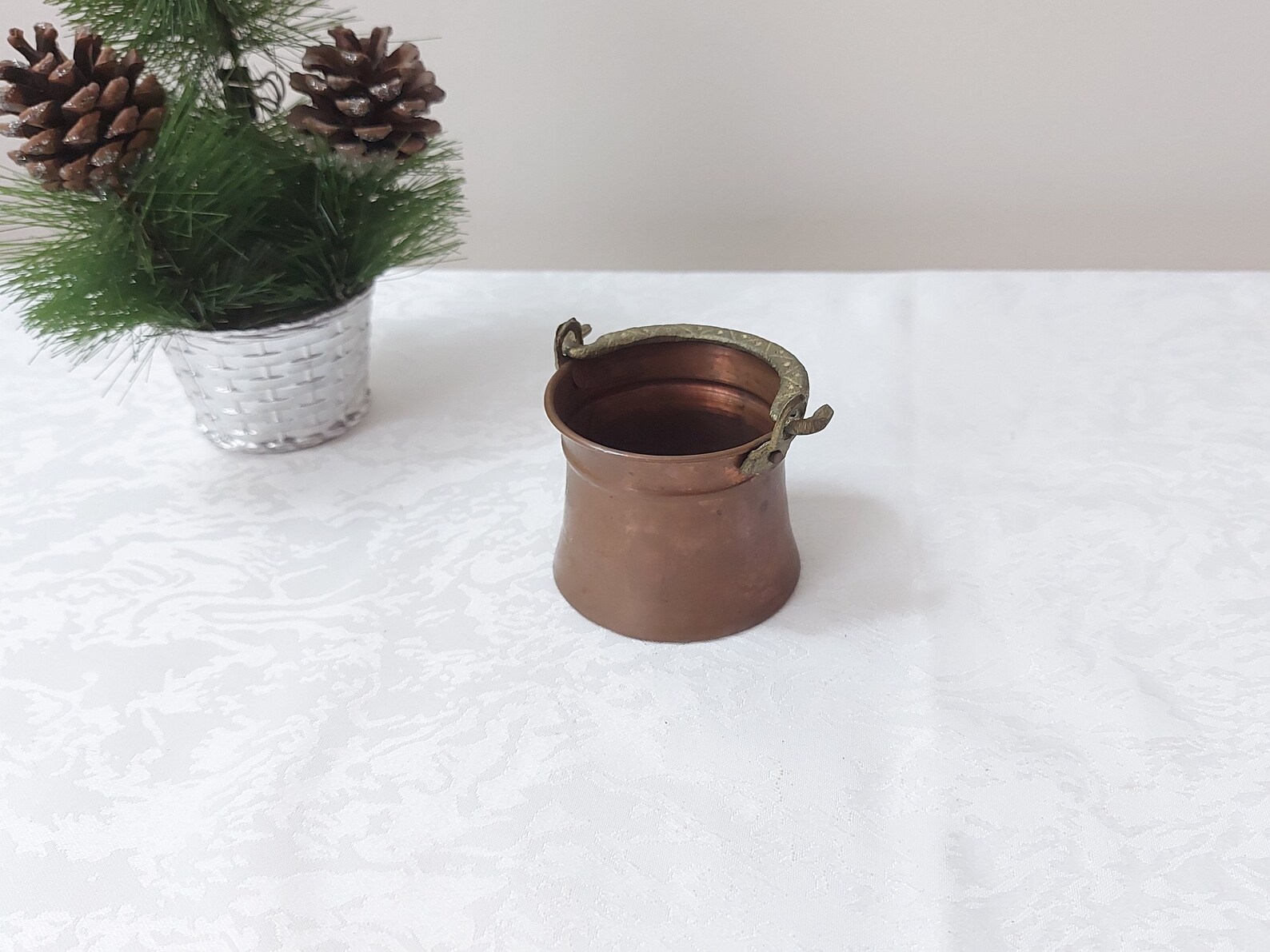 Vintage Handmade Copper Bucket Miniature Bucket with Brass Etsy