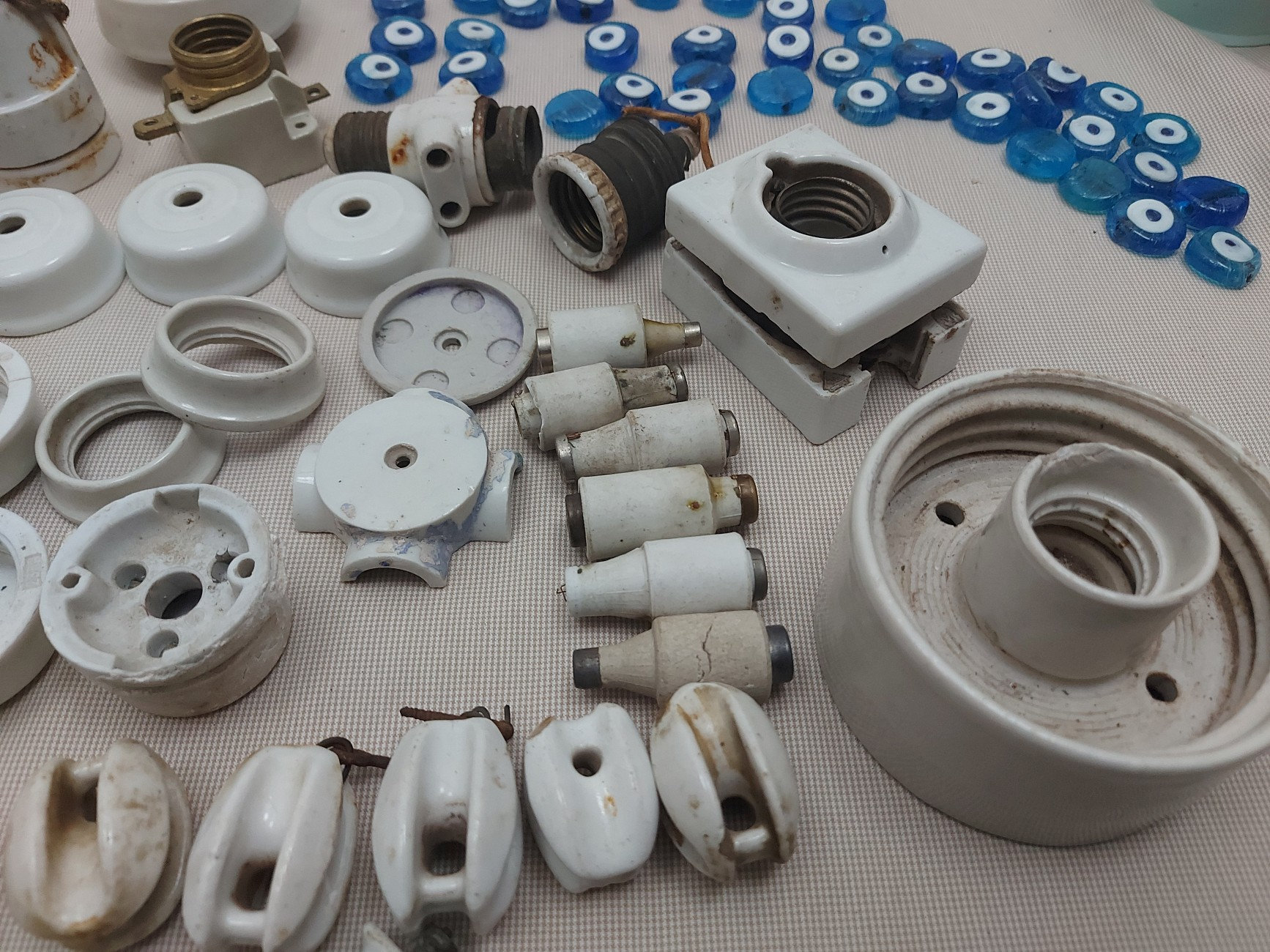 Vintage Porcelain Electric Insulators LOT Electrical White Etsy