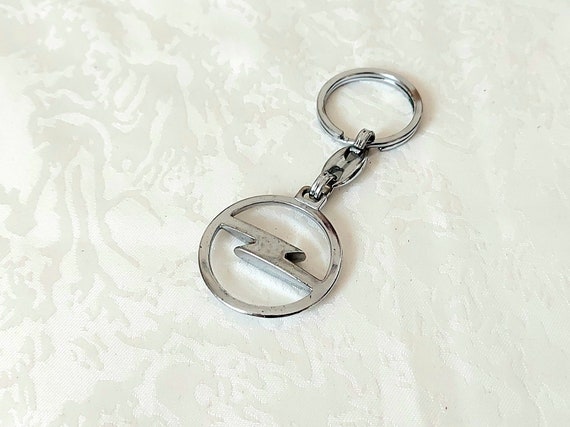 Vintage Opel Logo Metal Key Chain, German Car Key