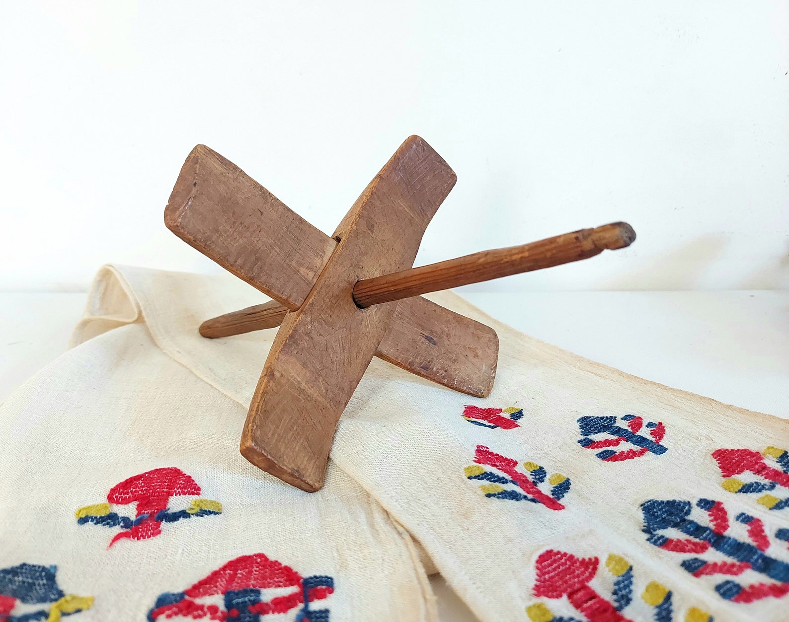 Antique Turkish Drop Spindle Hand Carved Spindle Handmade Etsy