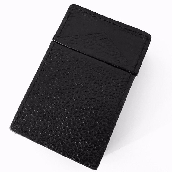 Luxury Genuine Leather Black Flip Top Cigarette Case - Assorted Color –
