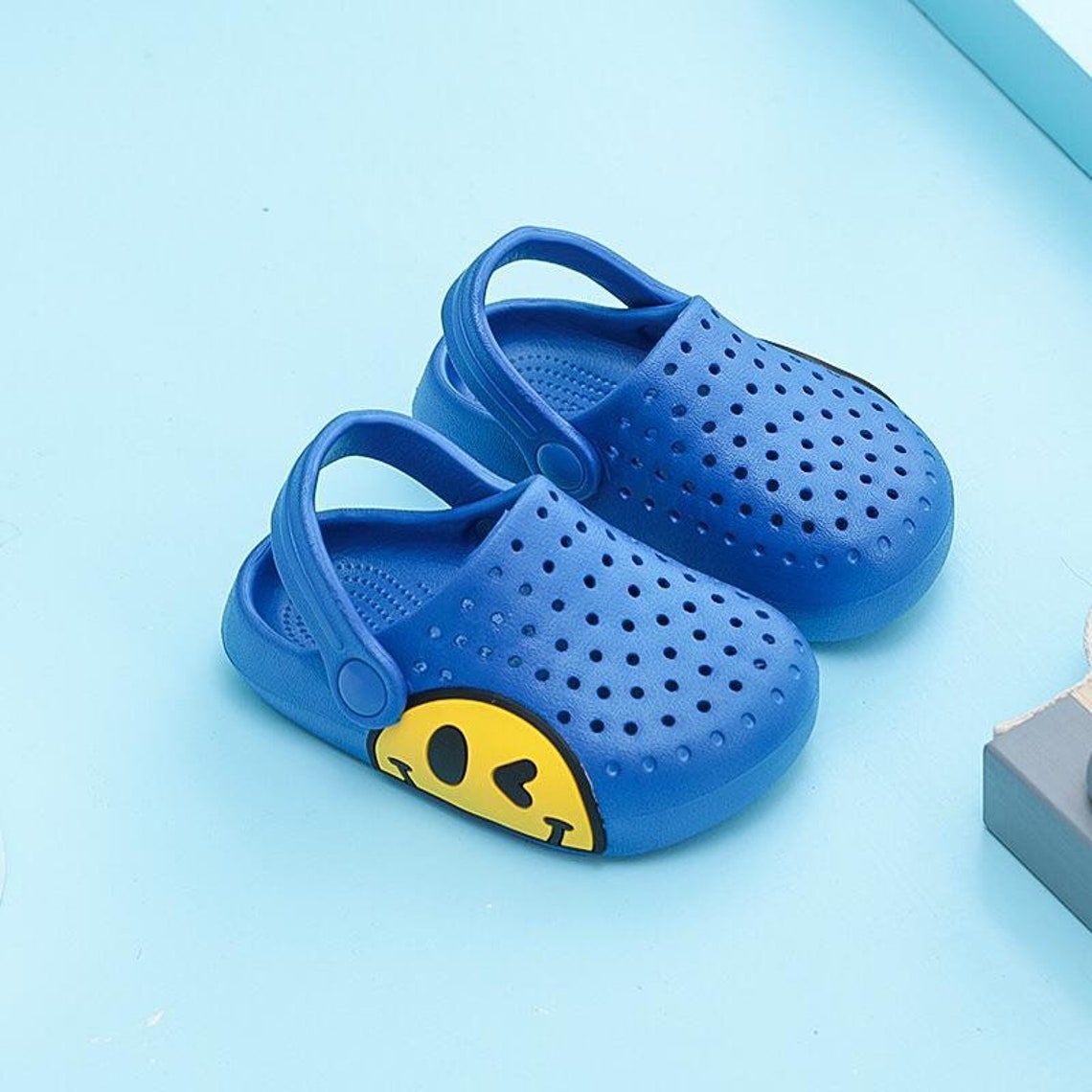 smiley platform crocs