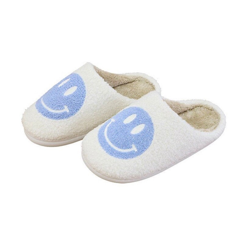 smiley face slippers etsy