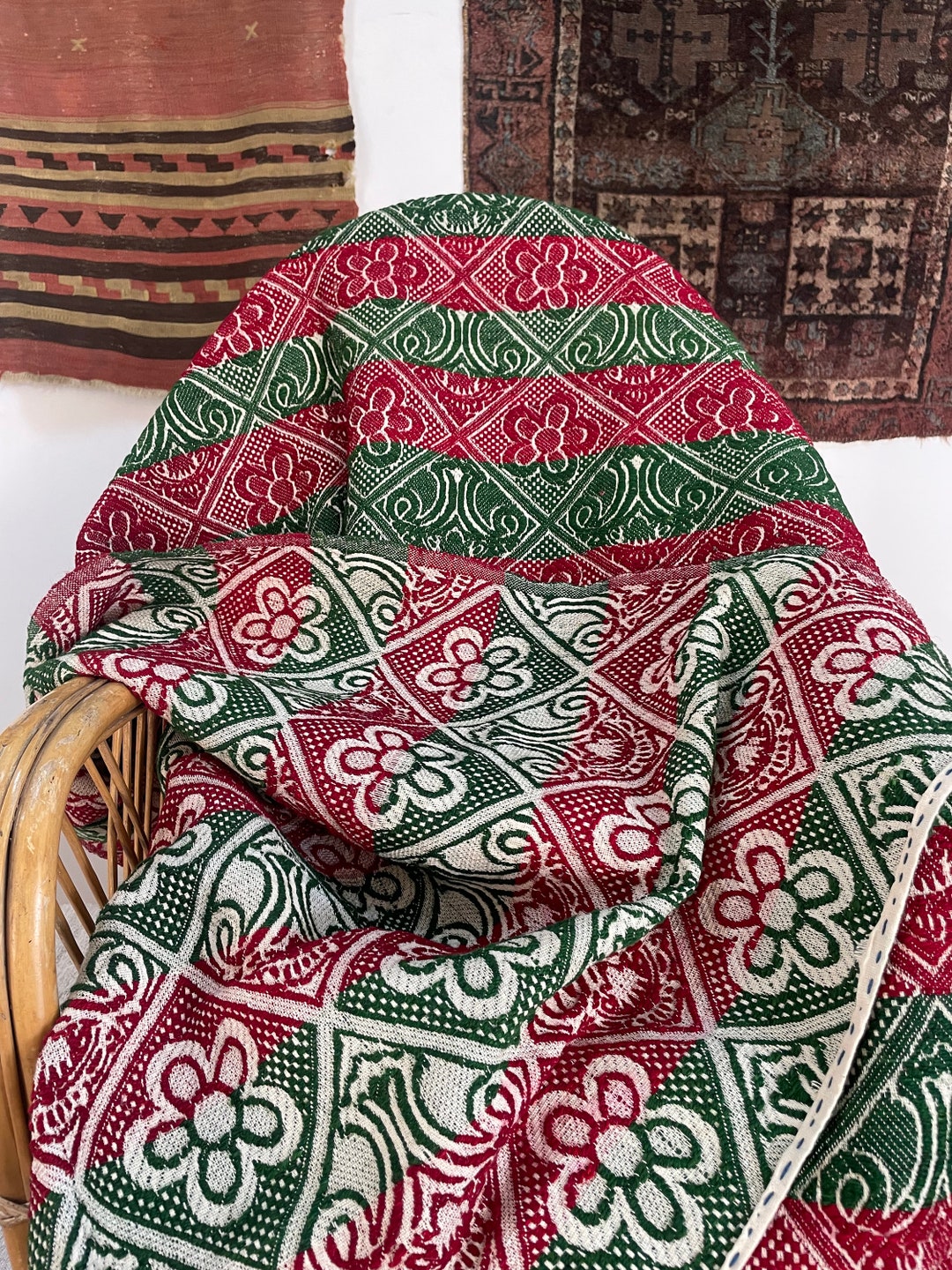 Handmade Blankets Throws, Hand Loomed Cloth Cotton Blanket, Turkish