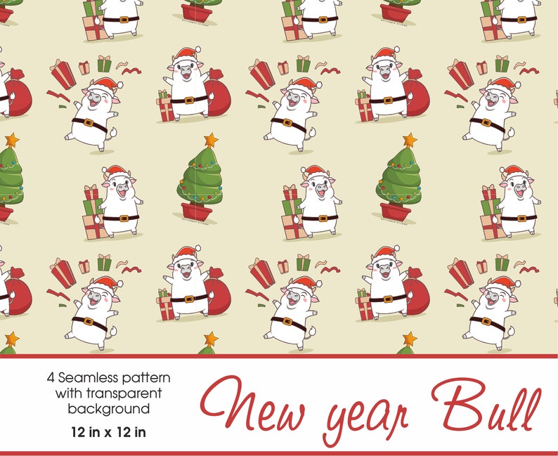 PNG 2021 symbol of the year white metal bull Christmas,wallpaper,electronic,digital paper,seamless pattern,Clipart,Printable,Print,Download