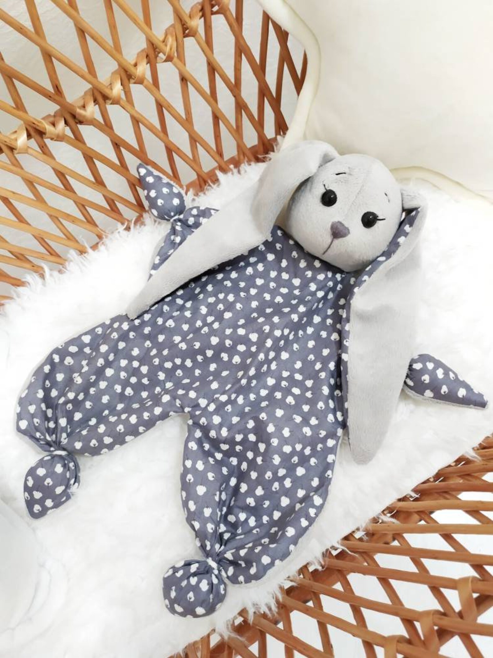 Bunny Comforter Toy Personalized Lovey Rabbit Plush Toy Baby Etsy