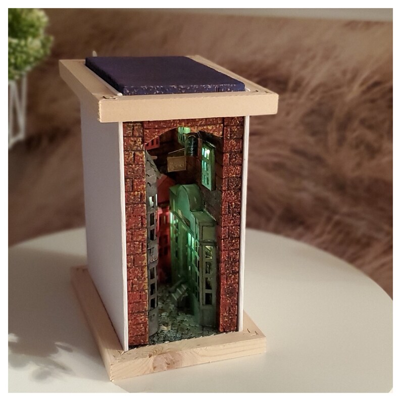Harry Potter Diagon Alley Inspired Book Nook Book Shelf Insert Etsy