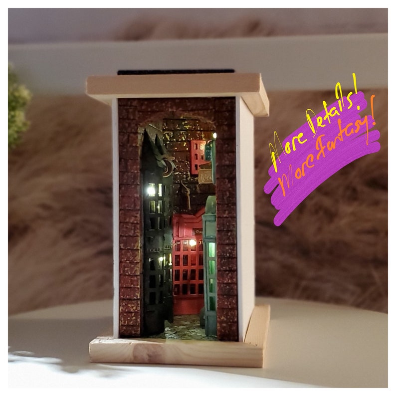 Harry Potter Diagon Alley Inspired Book Nook Book Shelf Insert Etsy
