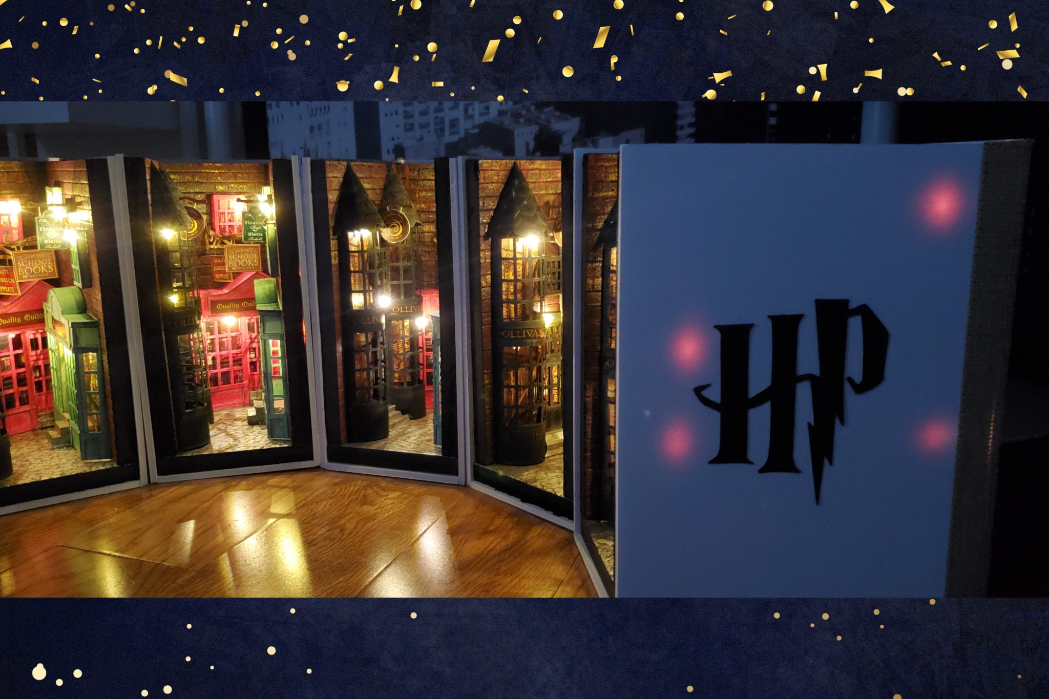 Harry Potter Diagon Alley Book nook Book Shelf Insert Booknook Etsy