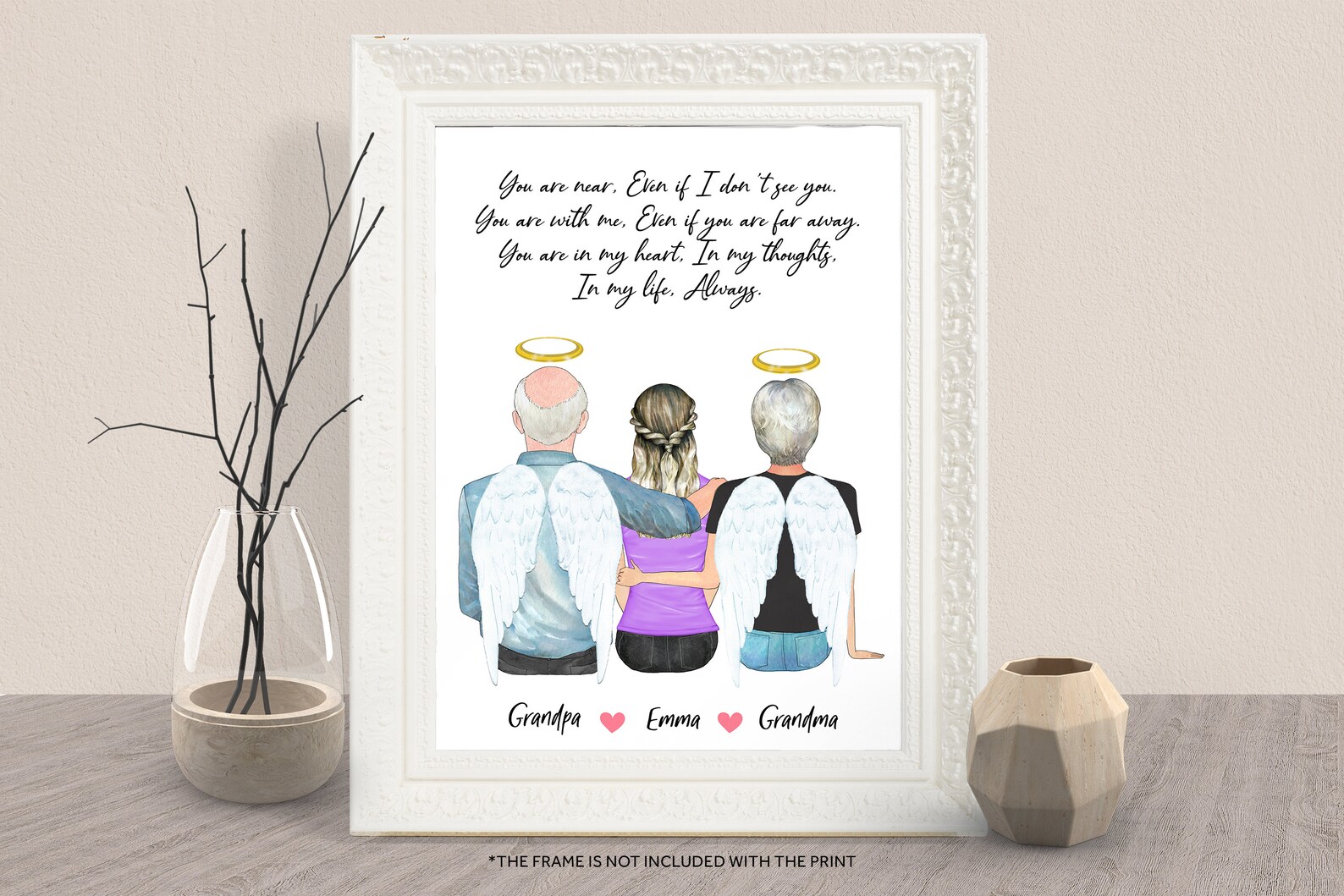 Grandparents in Heaven MEMORIAL Print Frame for Etsy