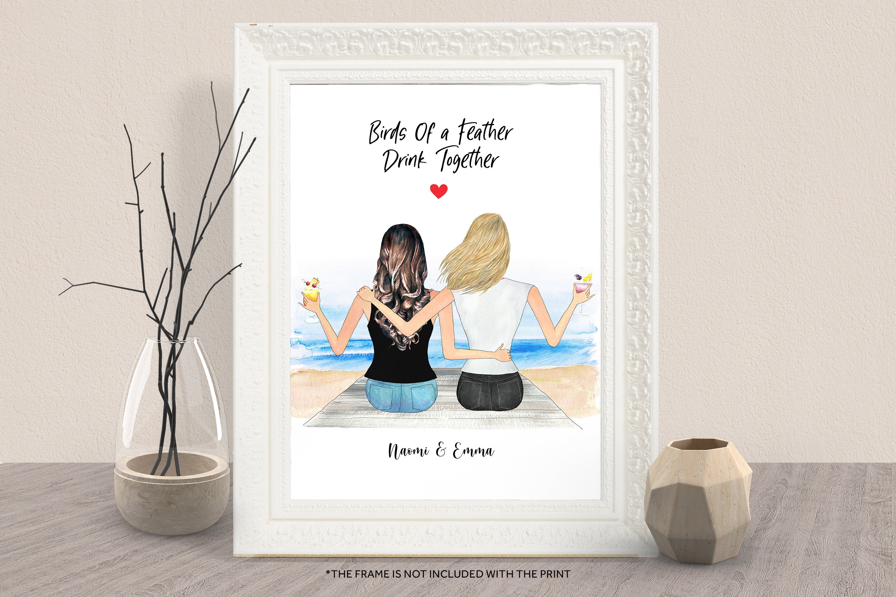 Amazon.com: Personalized Best Friend Birthday Gifts - Gifts For Best Friends  Women, Gift For Friends Female, Best Friend Gift - Unique Art Print, Framed  Print, Custom Canvas Wall Art: Posters & Prints